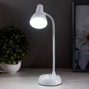 Лампа настольная "Моно" LED 1 режим 1Вт 3AA  белый 8х8х32 см