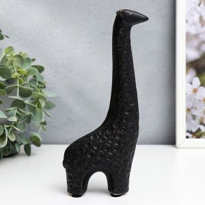 Сувенир керамика "Чёрный жираф" матовый 19х3,5х9 см