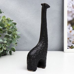 Сувенир керамика "Чёрный жираф" матовый 19х3,5х9 см