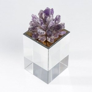 Сувенир интерьерный кварц "Кристаллы аметиста" фиолет 18х8х8 см