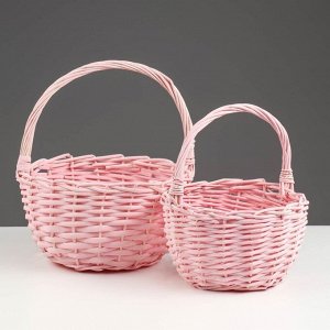 Набор корзин, 2 шт, 24x13x26 см, 19x11x22 см, ива