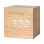 Настольные электронные часы &quot;Цифра&quot;, 6.5 х 6.5 см, белая индикация