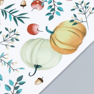 Наклейка пластик интерьерная цветная "Тыквы и яблоки" набор 2 листа 30х40 см
