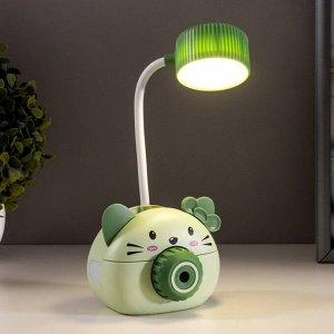Лампа настольная "Дели" LED 2 режима 2Вт USB зеленый 11,7х7х12 см