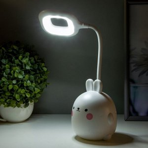 Лампа настольная "Зайка" LED 1 режим 4,2Вт USB белый 10х10х30 см