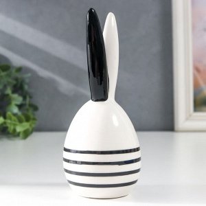 Сувенир керамика "Зайчишка-пузанчик в полоску" 6,5х6,5х15 см