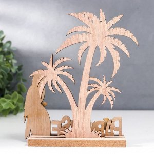 Сувенир дерево "Попугай Ара и пальмы" 17х4х12 см