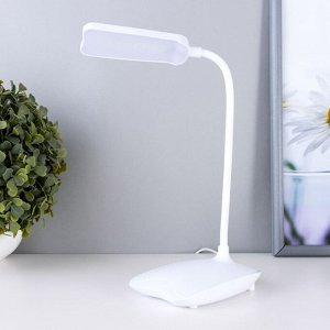 Настольная лампа &quot;Лайт&quot; LED 10Вт USB (80см) белый 12,5х12,5х23 см