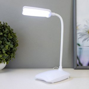 Настольная лампа &quot;Лайт&quot; LED 10Вт USB (80см) белый 12,5х12,5х23 см