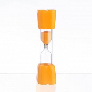 Песочные часы "Смайл" на 3 минуты, 9 х 2.3 см, оранжевые