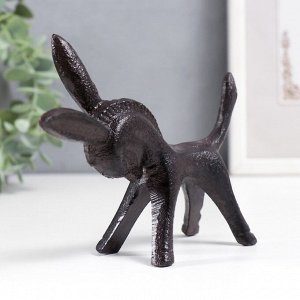 Фигурка чугун, подставка для колец «Ослик», 10*4*12.5 см