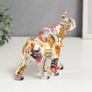 Сувенир полистоун "Слон - буйство красок" МИКС 14х16х5,5 см