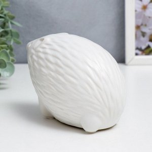 Сувенир керамика "Белый ёжик" матовый 8,3х7х12,6 см