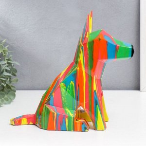 Сувенир полистоун "Собака" подтёки краски 22,5х10,5х25,5 см
