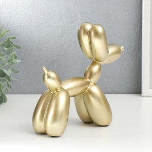 Сувенир полистоун "Воздушный шарик - собачка" золото 19х7,5х20 см