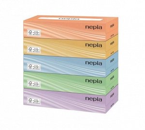 Салфетки двухслойные Nepia Commercial BOX, 5 пач х200шт, Oji Nepia