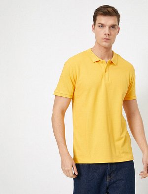 KOTON Футболка поло желтая Casual slim fit