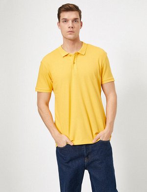 KOTON Футболка поло желтая Casual slim fit