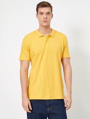 KOTON Футболка поло желтая Casual slim fit