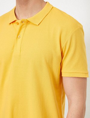 KOTON Футболка поло желтая Casual slim fit