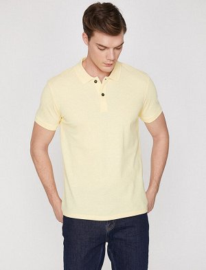 KOTON Футболка поло желтая Casual slim fit