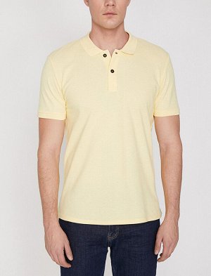 KOTON Футболка поло желтая Casual slim fit
