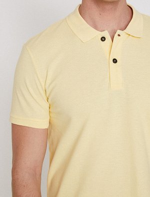 KOTON Футболка поло желтая Casual slim fit