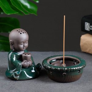 Подставка для благовоний "Будда" 12 см, с палочками