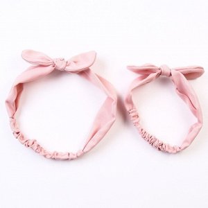 Набор повязок для мамы и дочки Baby of nature: pink