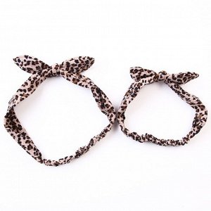 Крошка Я Набор повязок для мамы и дочки Leopard print