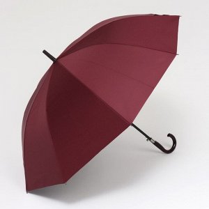 Зонт - трость полуавтоматический «Однотонный», 10 спиц, R = 61 см, цвет МИКС