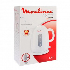 Чайник электрический Moulinex BY282130, пластик, 1.7 л, 2400 Вт, белый