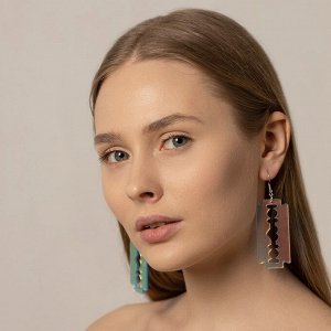 Серьги акриловые «Сияние» лезвие, цвет голубой