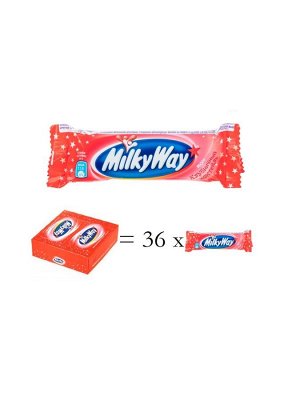 Батончик Milky Way Клубничный коктейль, 36 штук по 26 г