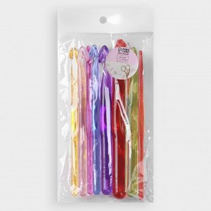 Набор крючков для вязания, d = 3-12 мм, 14 см, 9 шт, цвет разноцветный