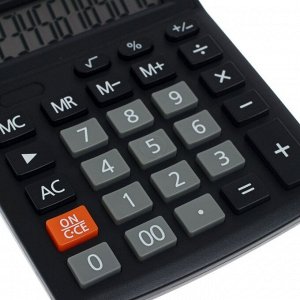 Калькулятор настольный малый, 12-разрядный, SKAINER SK-212, 2 питание, 103 x 137 x 31 мм, черный