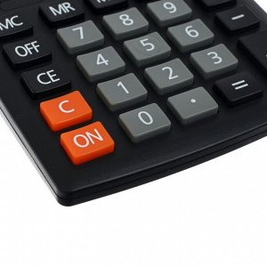 Калькулятор настольный малый, 8-разрядный, SKAINER SK-208, 2 питание, 103 x 137 x 31 мм, черный