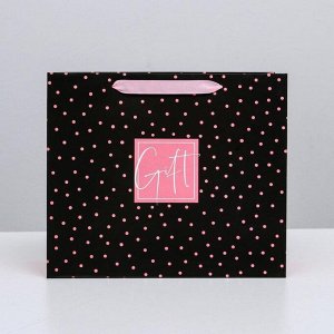 Пакет подарочный ламинированный горизонтальный, упаковка, Gift, ML 27 х 23 х 11,5 см