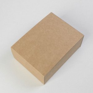 Коробка подарочная складная крафтовая, упаковка, 20 х 15 х 8 см