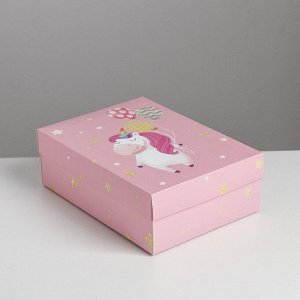 Коробка складная «Единорог», 21 × 15 × 7 см