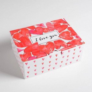 Коробка‒пенал «С любовью», 26 x 19 x 10 см