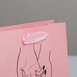 Пакет подарочный ламинированный вертикальный, упаковка, «I love you», S 12 х 15 х 5,5 см