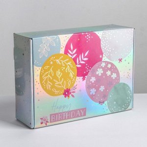 Складная коробка «Happy Birthday», 30,5 ? 22 ? 9,5 см
