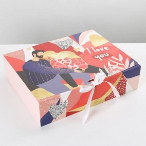 Коробка складная подарочная «I love you», 31 x 24,5 x 9 см