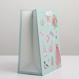 Дарите Счастье Пакет ламинированный вертикальный «Розовая нежность», MS 18 ? 23 ? 10 см
