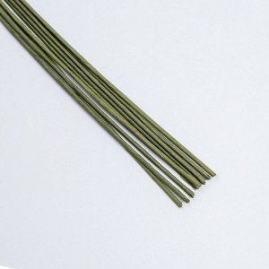 Флористическая проволока в бумажной оплётке "Зелёная", длина 60 см, 2 мм, набор 10 шт