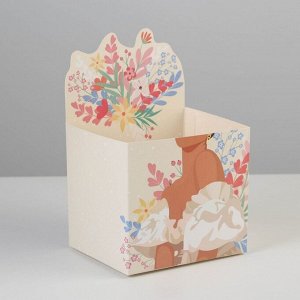 Коробки для мини букетов «FLOWER», 12 x 20 x 10 см