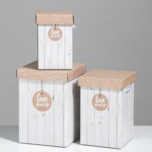 Набор коробок 3 в 1 «Доски», 10 x 18 см, 14 x 23 см, 17 x 25 см