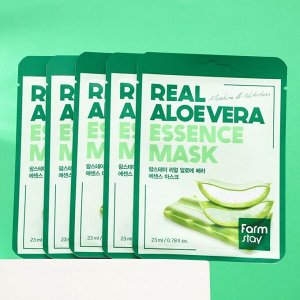 Набор из 5 масок для лица Farmstay с экстрактом алоэ