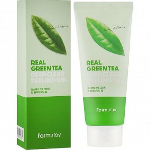 FarmStay Пилинг-гель д/лица 100 мл Зеленый чай Real Green Tea Deep Clear Peeling Gel